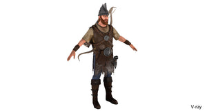 Realistic Archer 3D Model for Download V-ray Thumbnail