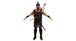Game-Ready Archer 3D Model Thumbnail