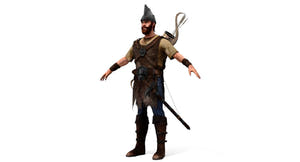Game-Ready Archer 3D Model Thumbnail