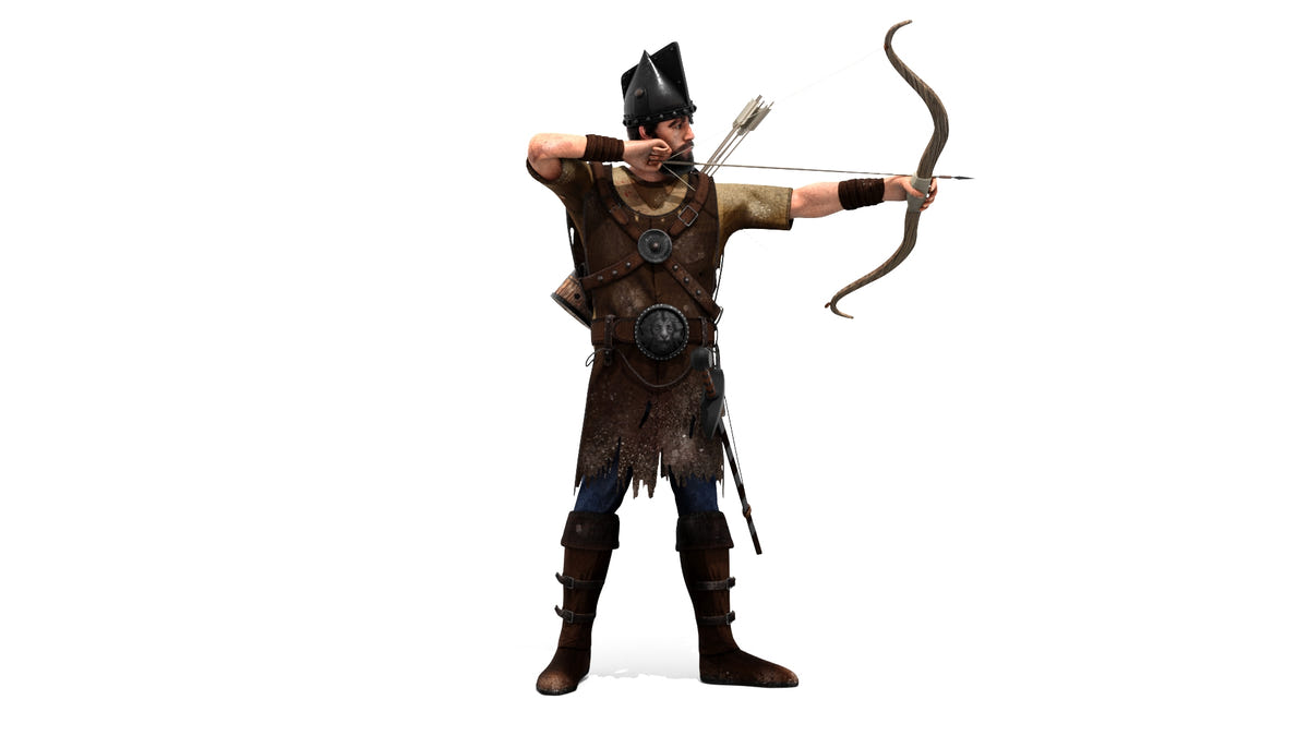 Archer 3D Model Rigged Hair - 360 Degree View