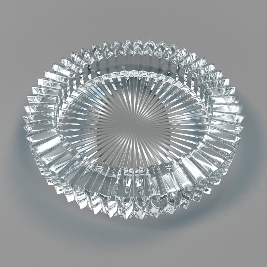 Glass Ashtray 3D Model - 360 Degree View