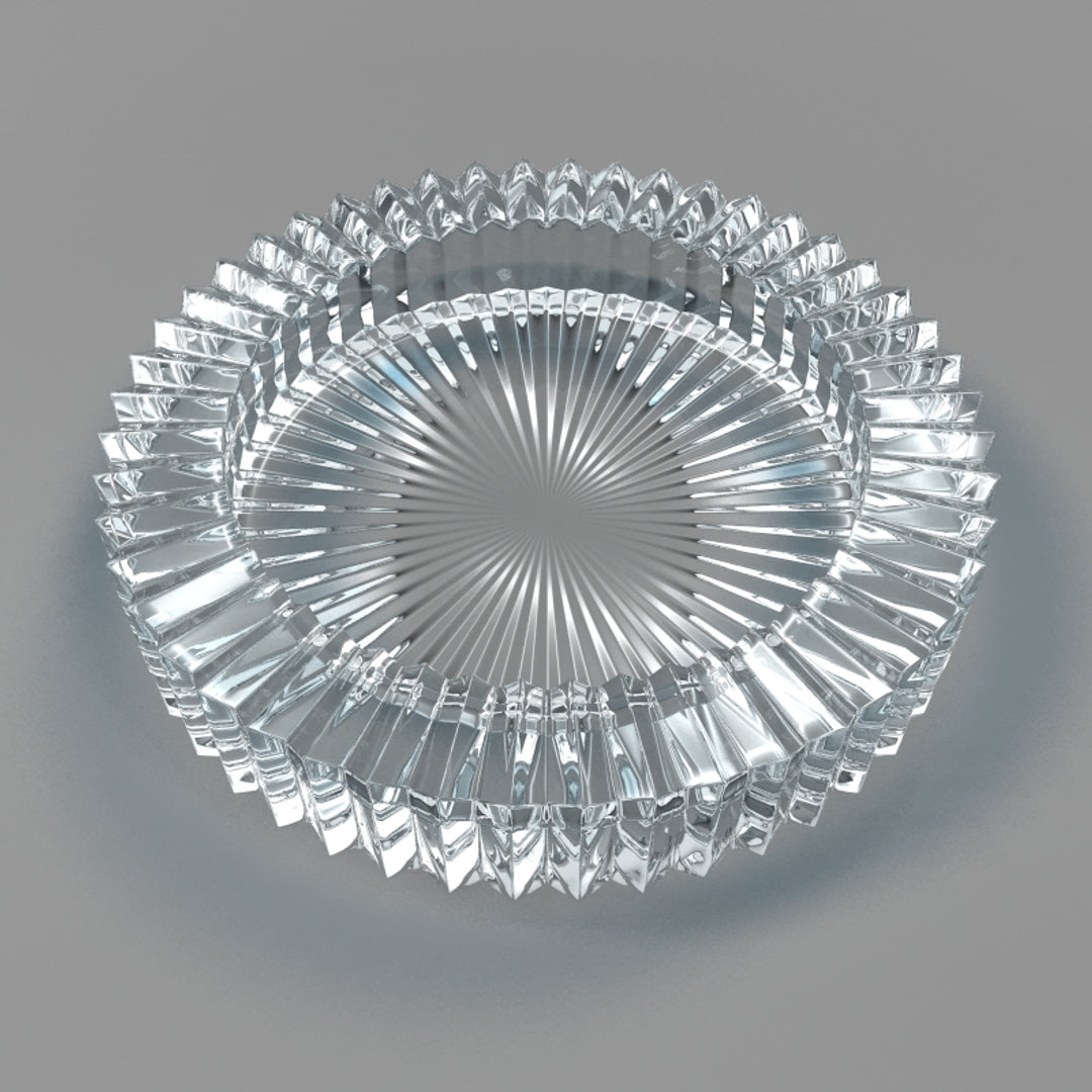 Glass Ashtray 3D Model - 360 Degree View