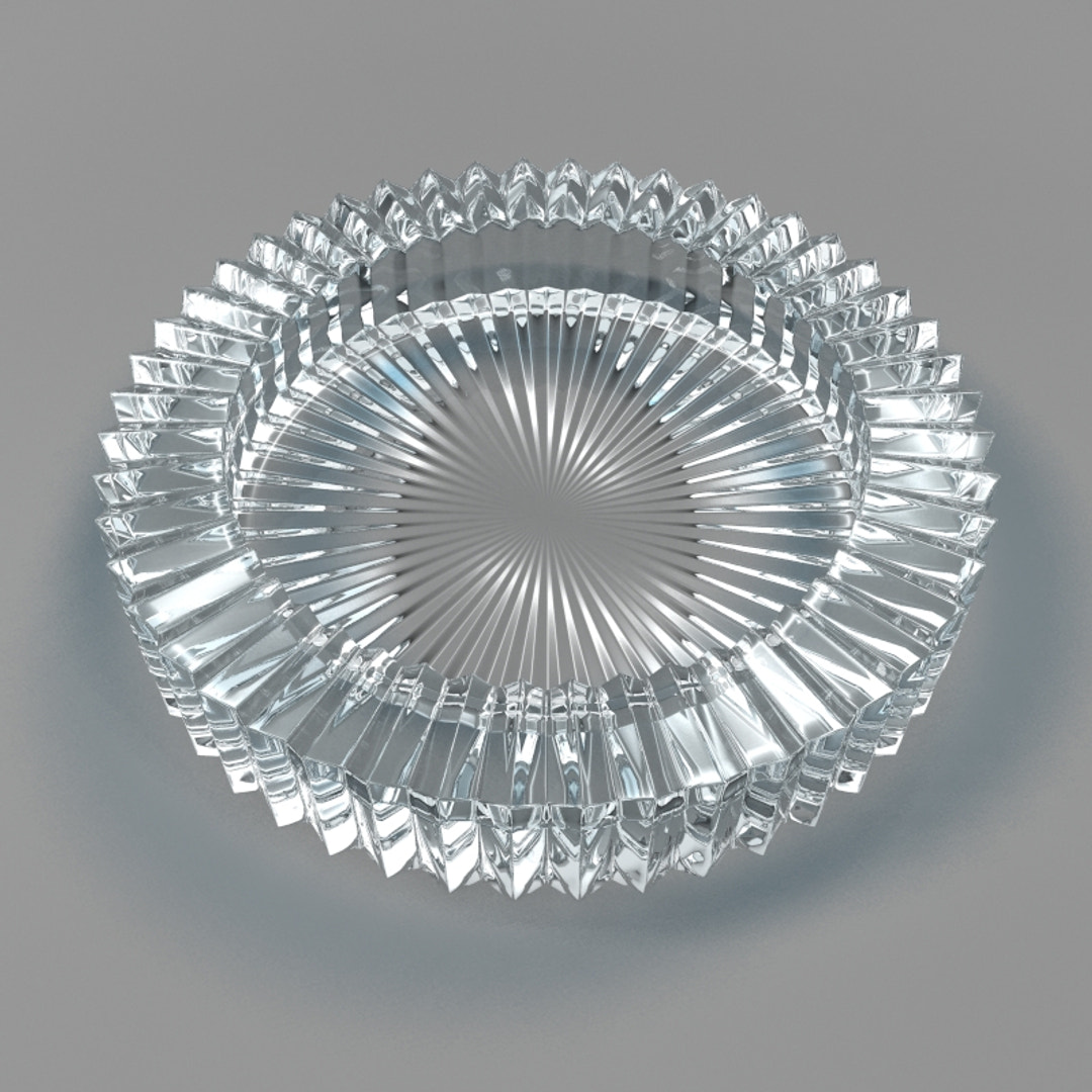 Glass Ashtray 3D Model - 360 Degree View