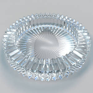 Glass Ashtray 3D Model Thumbnail