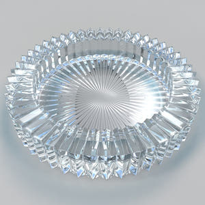 Glass Ashtray 3D Model Thumbnail