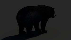 Realistic Black Bear 3D Model for Game Thumbnail