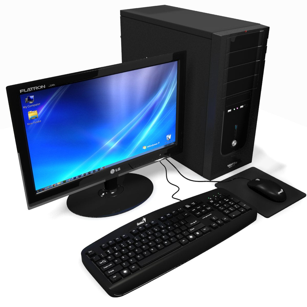 Photorealistic Black Computer 3D Model
