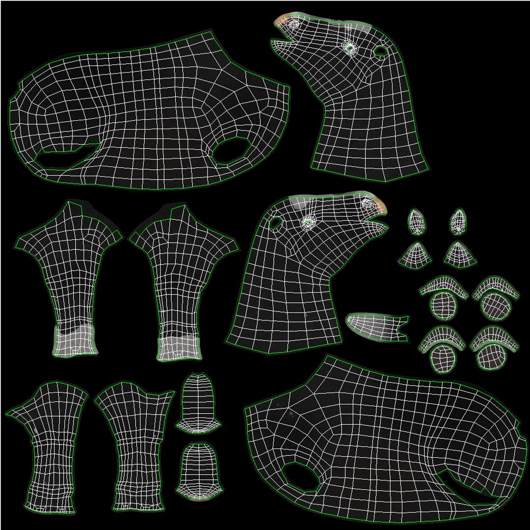 Black Horse 3D Model Fur