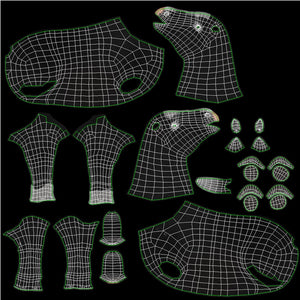 Black Horse 3D Model Fur Thumbnail