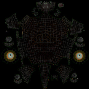 Black Panther 3D Model Body UVs Thumbnail