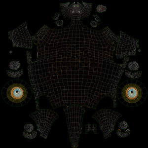 Black Panther 3D Model Body Unwrapp UVs Thumbnail
