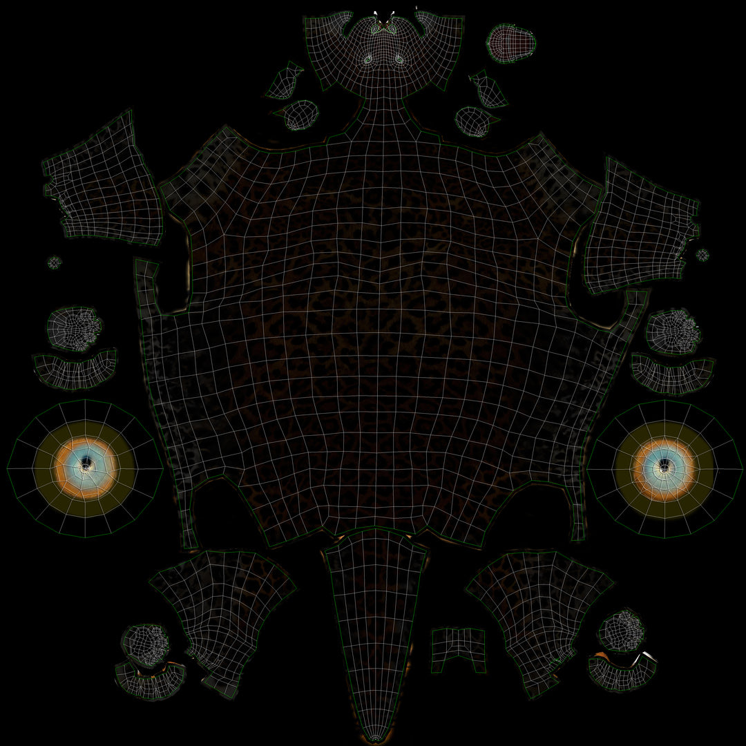 Black Panther 3D Model Body Unwrapp UVs