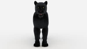 Black Panther 3D Model with Fur Thumbnail