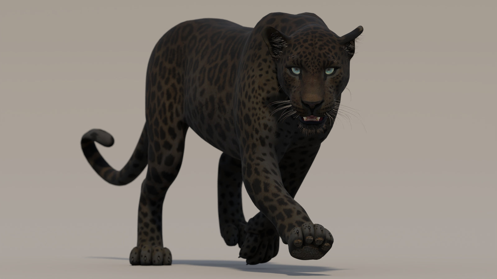 Animated Black Panther 3D Model 360° view 2 frame 9