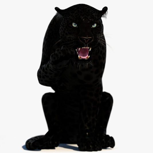 Rigged Black Panther 3D Model