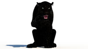 Rigged Black Panther 3D Model for Download Thumbnail