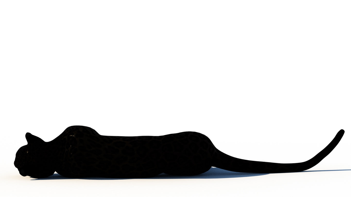 Rigged Black Panther 3D Model