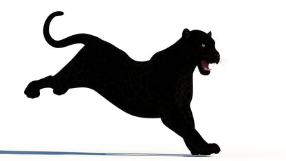 Rigged Black Panther 3D Model