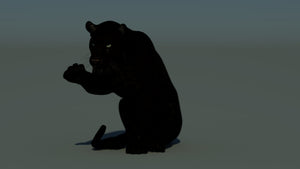 Rigged Black Panther 3D Model for Download Thumbnail