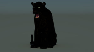 Rigged Black Panther 3D Model for Download Thumbnail