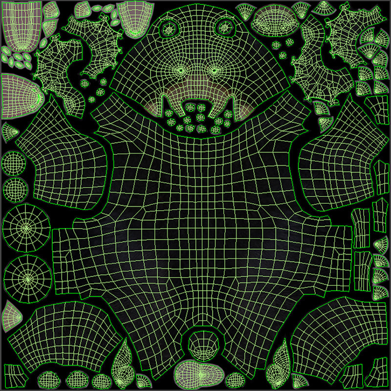 Rigged Black Bear 3D Model for Download - Body Uvs