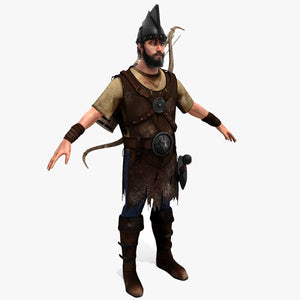 Archer Hair 3D Model Thumbnail