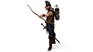 Rigged Archer 3D Model with Hair Thumbnail