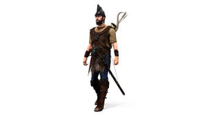 Animated Archer 3D Model with Hair Thumbnail