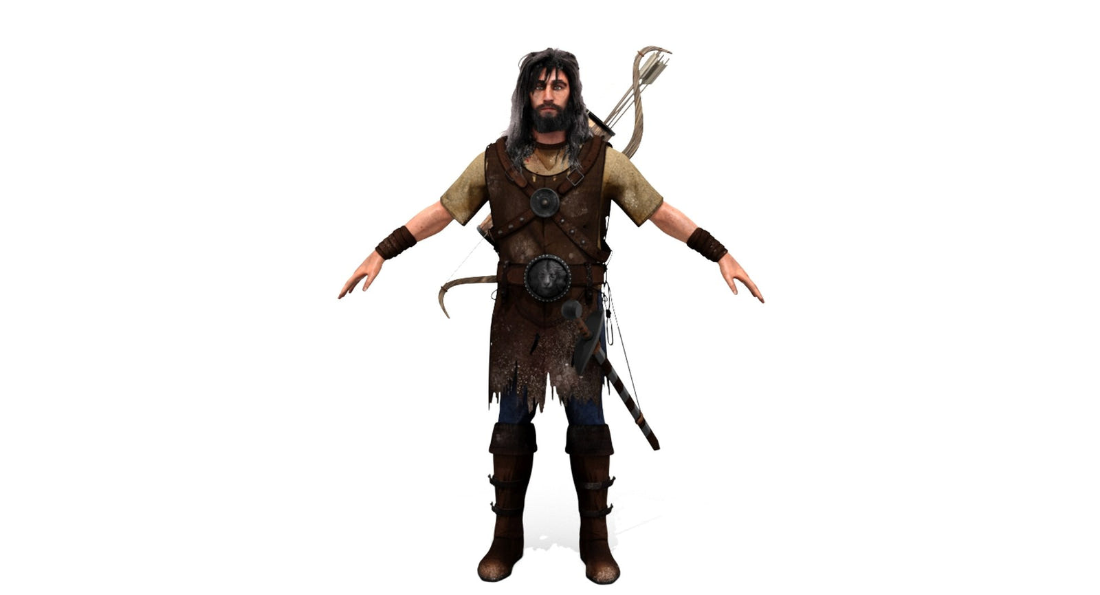 Archer Hair 3D Model