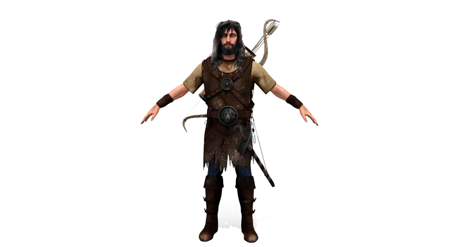 Archer Hair 3D Model