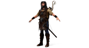 Realistic Archer Hair 3D Model for Download Thumbnail