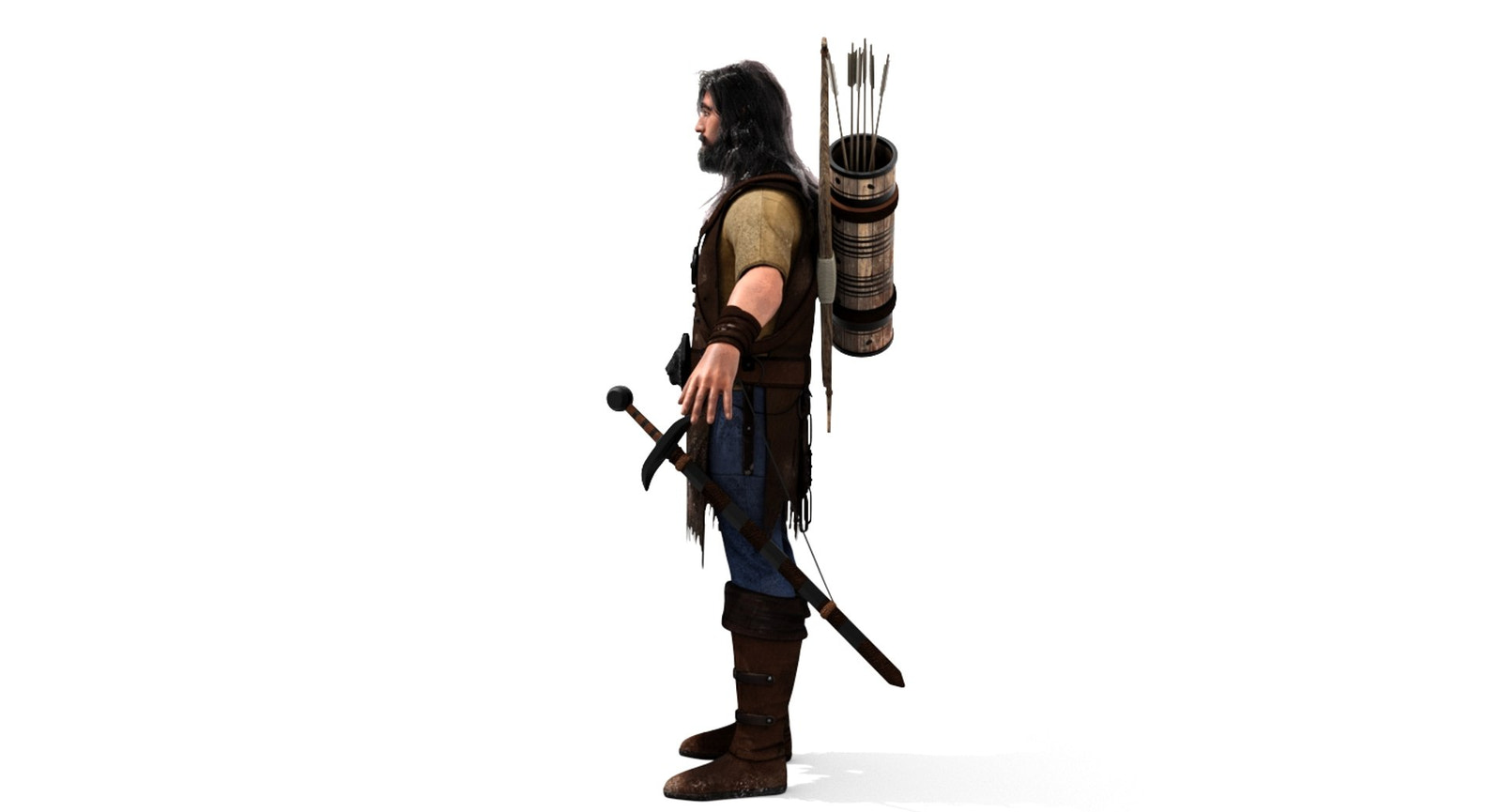 Archer Hair 3D Model