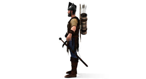 Archer Hair 3D Model Thumbnail
