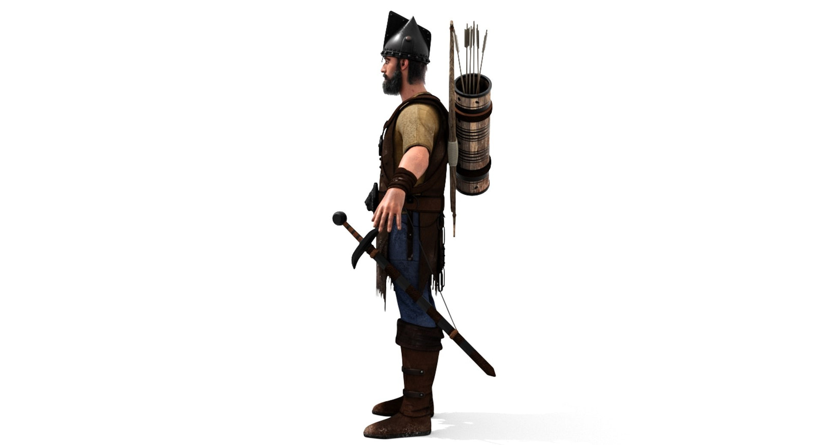 Archer Hair 3D Model