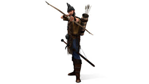 Rigged Archer 3D Model with Hair Thumbnail