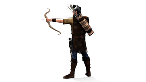 Animated Archer 3D Model with Hair Thumbnail