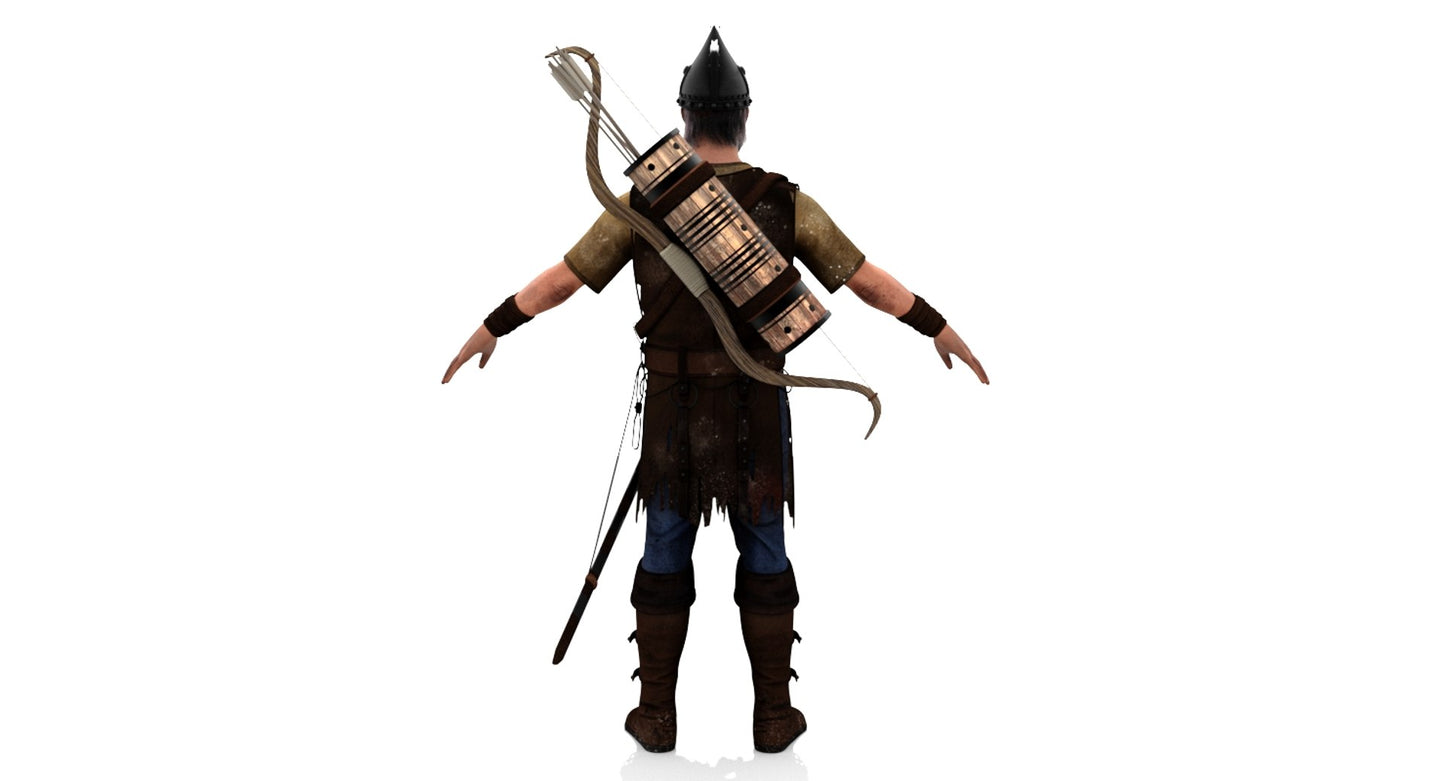 Archer Hair 3D Model