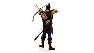 Animated Archer 3D Model with Hair Thumbnail
