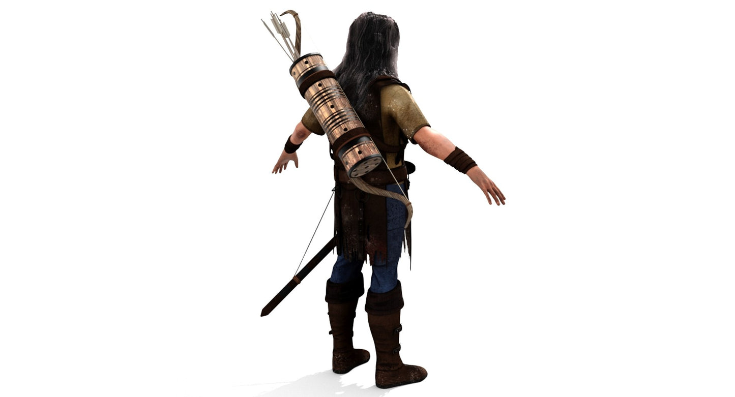 Archer Hair 3D Model