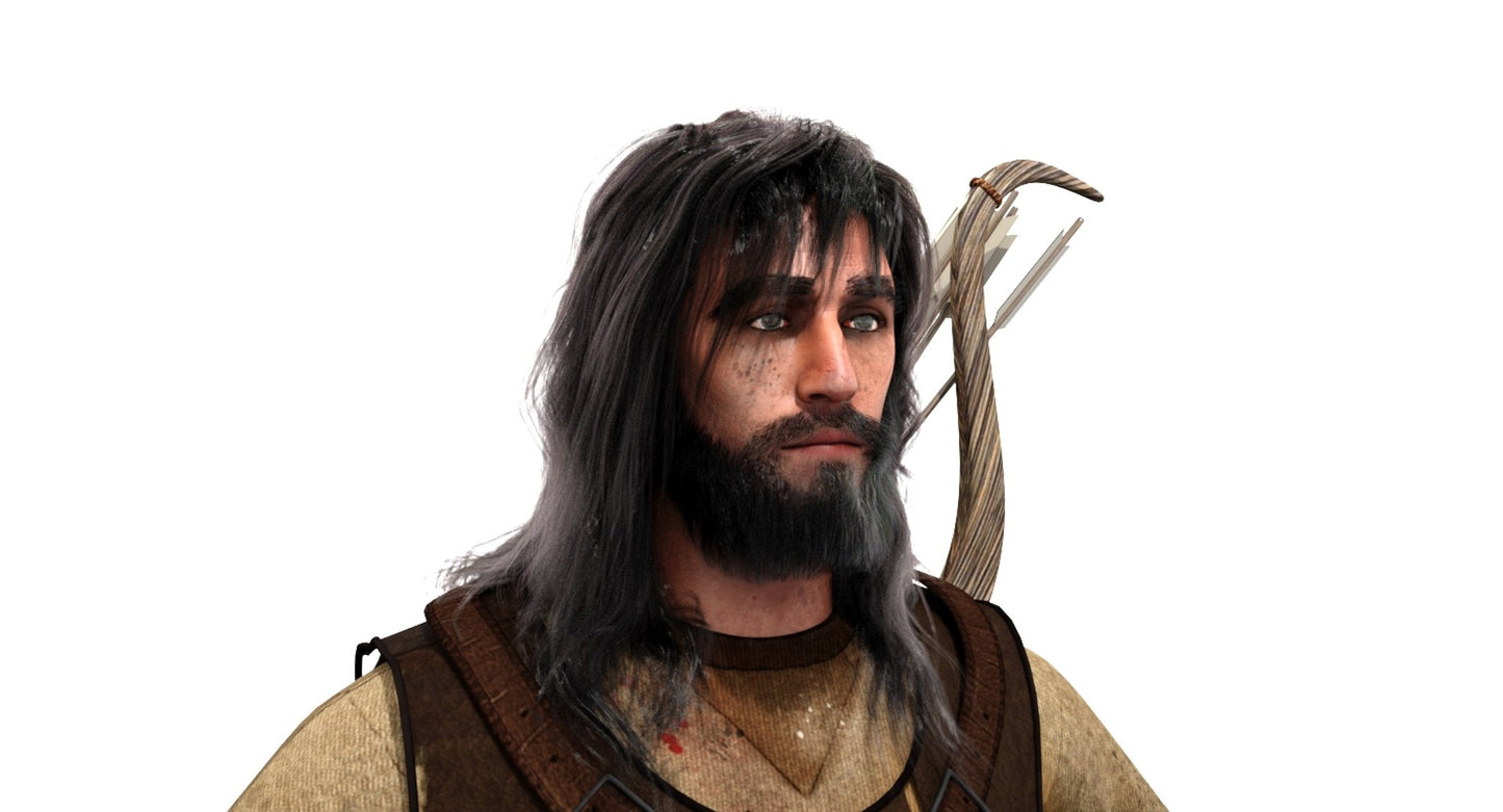Archer Hair 3D Model
