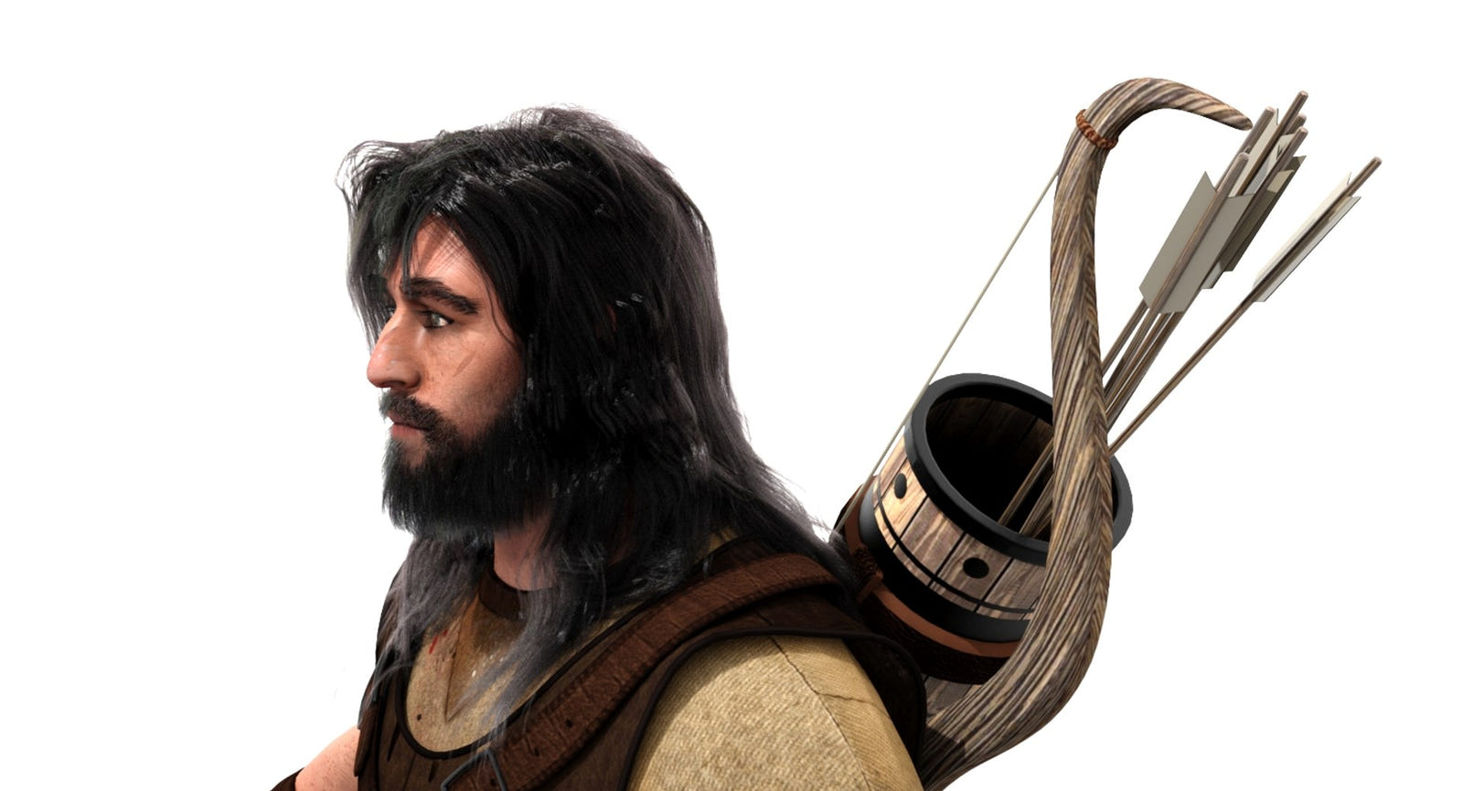 Archer Hair 3D Model
