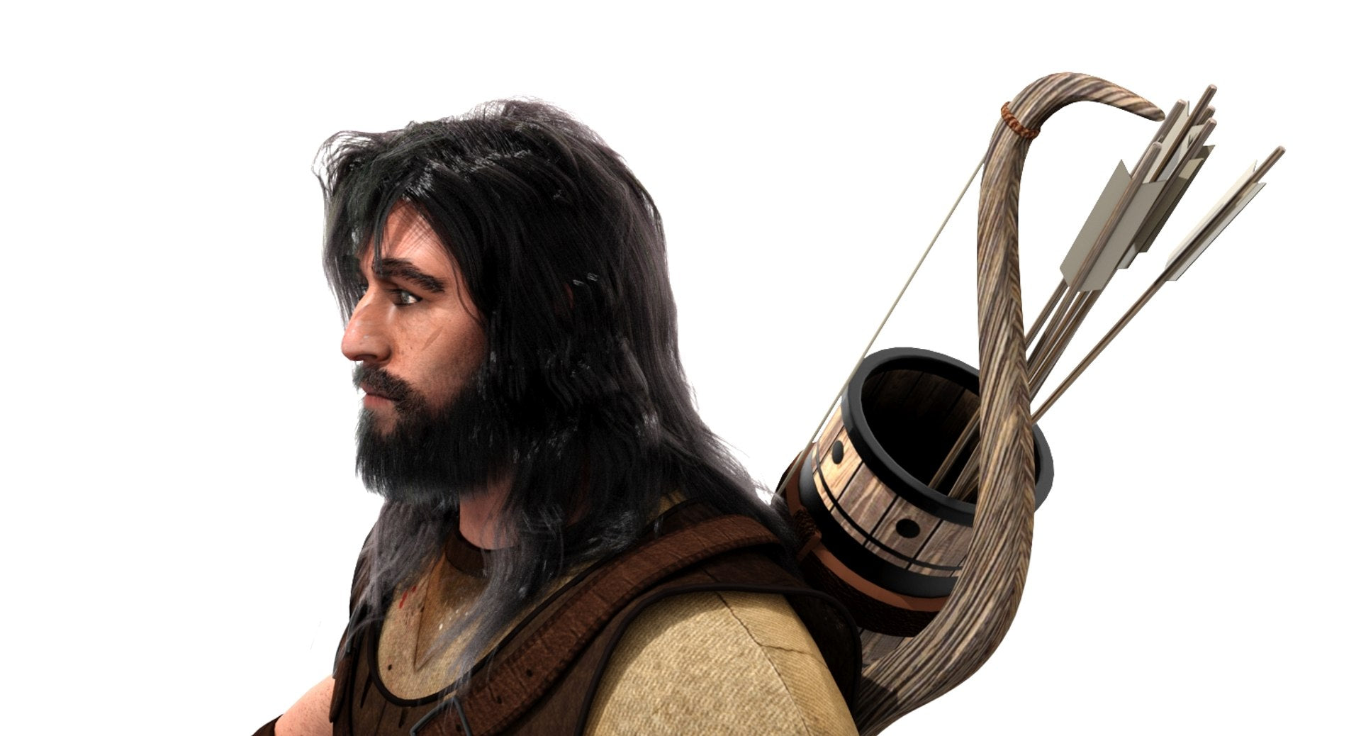 Archer Hair 3D Model