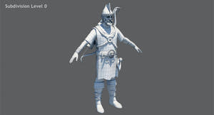 Game-Ready Archer 3D Model Thumbnail