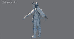 Game-Ready Archer 3D Model Thumbnail