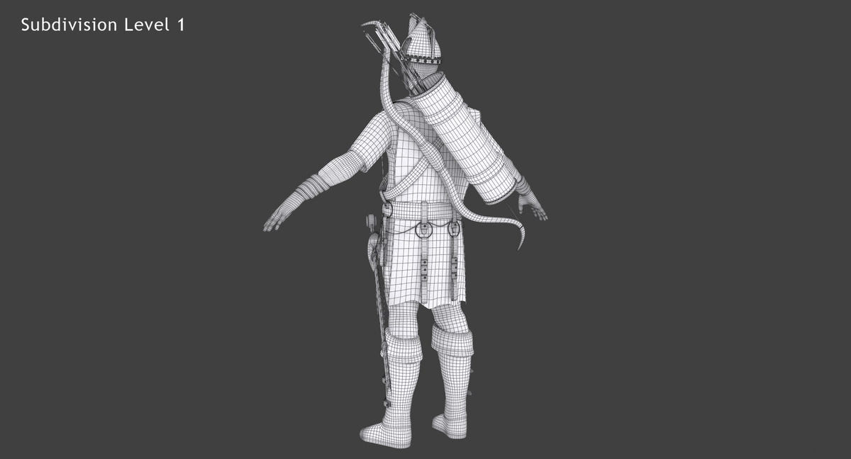 Archer 3D Model Rigged Hair