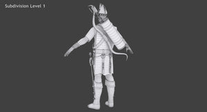 Archer 3D Model Rigged Hair Thumbnail