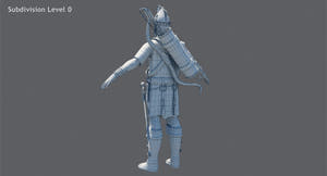 Game-Ready Archer 3D Model Thumbnail