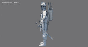 Game-Ready Archer 3D Model Thumbnail