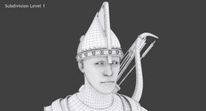 Archer Hair 3D Model Thumbnail
