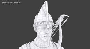 Animated Archer 3D Model Hair Thumbnail